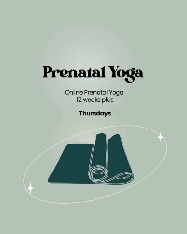 Prenatal Yoga Online (12 weeks plus) - 6 weekly Online Sessions